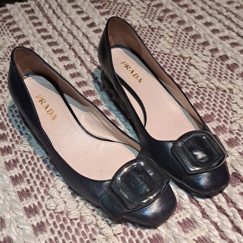 PRADA Milano flats, sz 38.5, made in Italy, $795.00